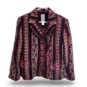 Floral Velvet Blazer